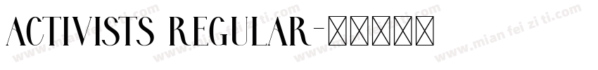 activists regular字体转换